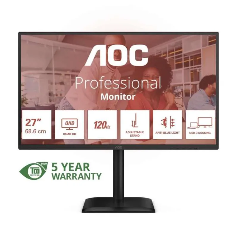 AOC/Q27E4CV/27"/IPS/QHD/120Hz/4ms/Čierna/5R (Q27E4CV)