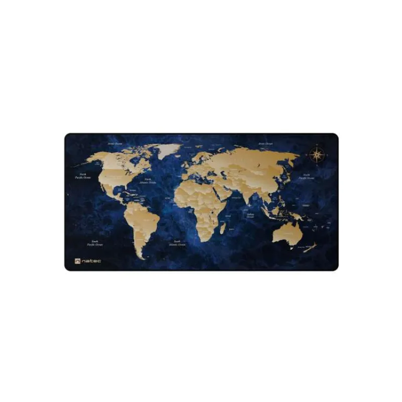 Maxi podložka pod myš Natec WORLD, 80x40cm, modrá (NPO-2243)