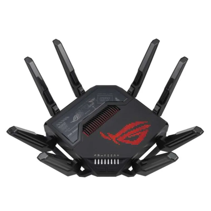 ASUS ROG Rapture GT-BE98 Gaming Router, WiFi 7, Dual 10G Ports, AURA RGB, AiMesh (90IG08F0-MO9A0V)