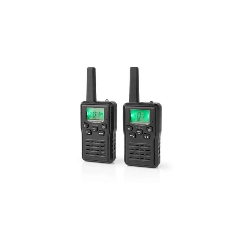 Nedis WLTK1010BK - Vysílačka | Dosah 10 km | 8 Kanálů | PTT / VOX | Nabíjecí Základna | 2 Kusy | Černá (WLTK1010BK)