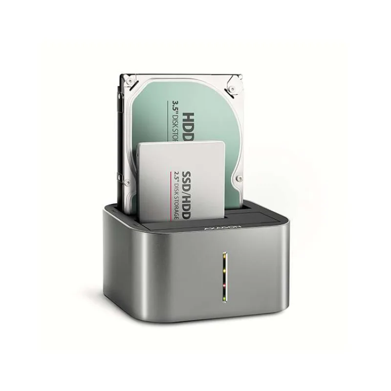 AXAGON dokovací stanice pro 2x SATA 6G HDD/SSD / ADSA-DC / 2,5" i 3,5" / USB 3.2 Gen1 / AC adaptér / 0,8m kabel (ADSA-DC)