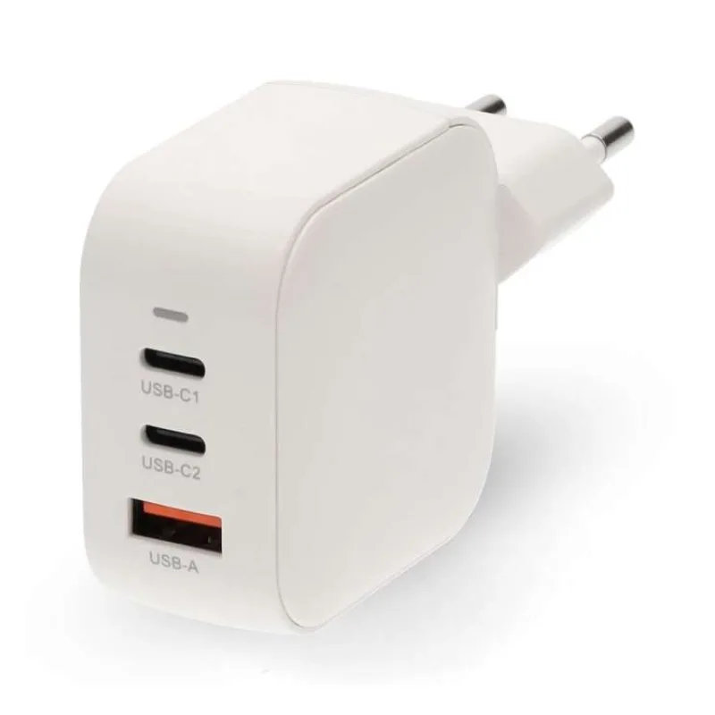 NEDIS síťová nabíječka/ 70 W/ PD 3.0/ rychlé nabíjení/ 1.5 / 2.25 / 2.5 / 3.0 / 3.5 A/ USB-A/ 2x USB-C/ bílá (WGCHA70WWT)