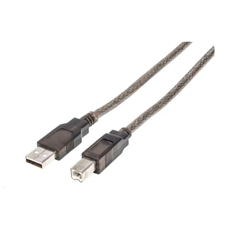 Kábel MANHATTAN USB-A na USB-B, 15 m, čierny (152389)