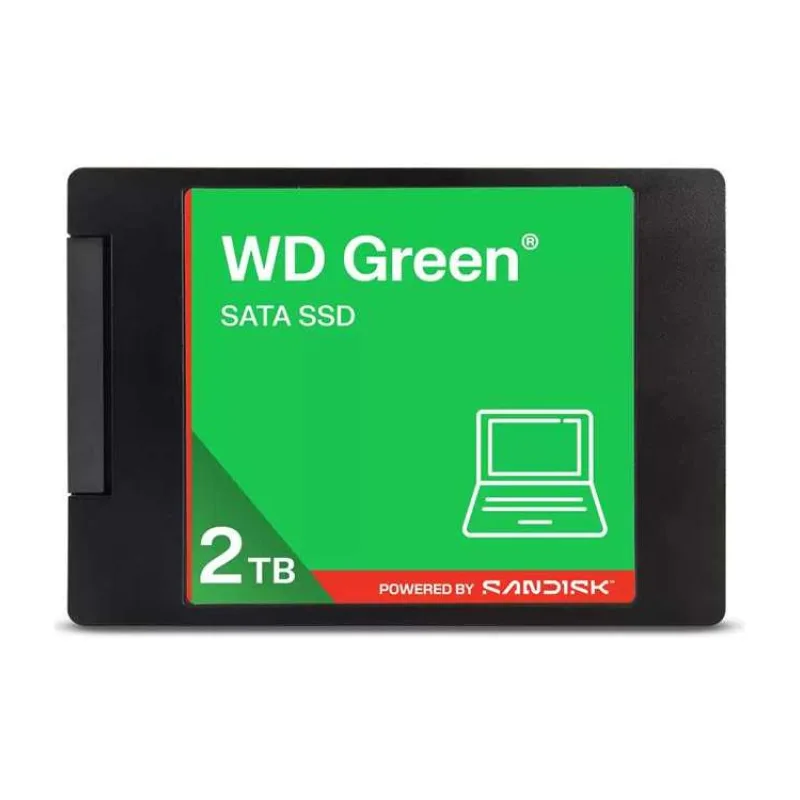 WD GREEN SSD 3D NAND WDS200T5G0A 2TB, SATA III 6 Gb/s, 545MB/s, 2.5" (WDS200T5G0A)
