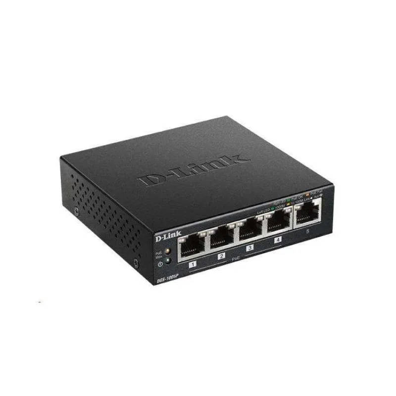 D-Link DGS-1005P 5-Port Desktop Gigabit PoE+ Switch (DGS-1005P/E)