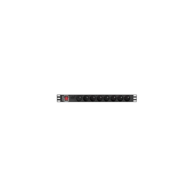Lanberg POWER DISTRIBUTION UNIT (PDU) 19" LANBERG 1U 16A 2M 8X FRENCH OUTLETS BLACK (PDU-08E-0200-BK)