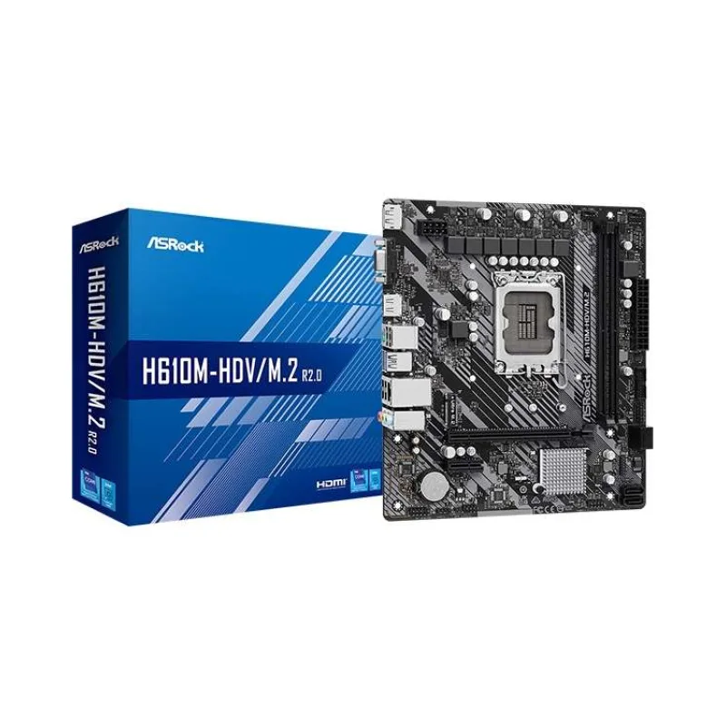 ASRock MB Sc LGA1700 H610M-HDV/M.2 R2.0, Intel H610, 2xDDR4, 1xDP, 1xHDMI, 1xVGA, mATX (H610M-HDV/M.2 R2.0)