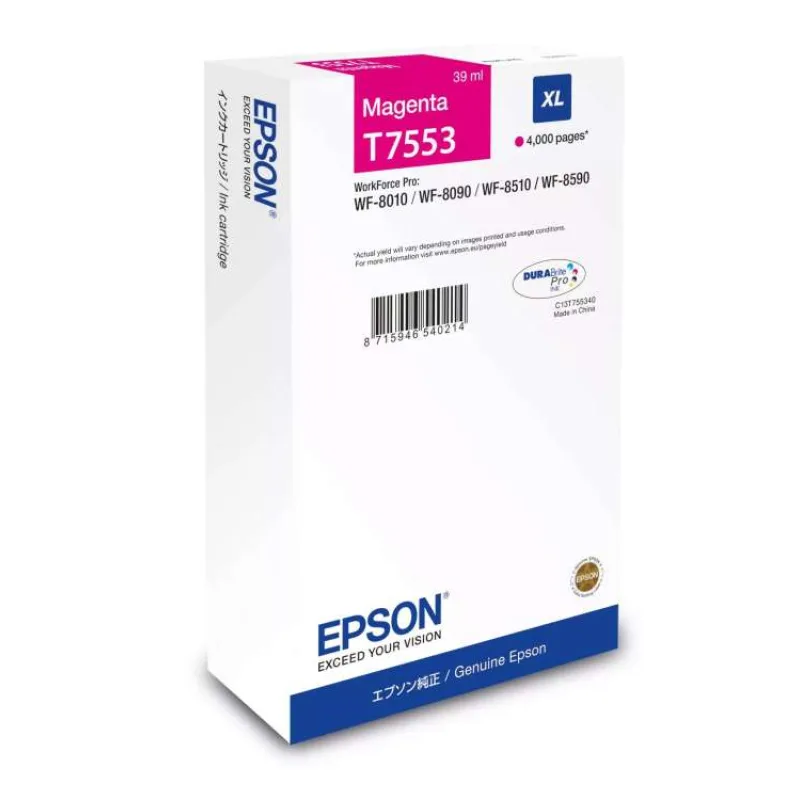 Epson Ink cartridge Magenta DURABrite Pro, size XL (C13T75534N)