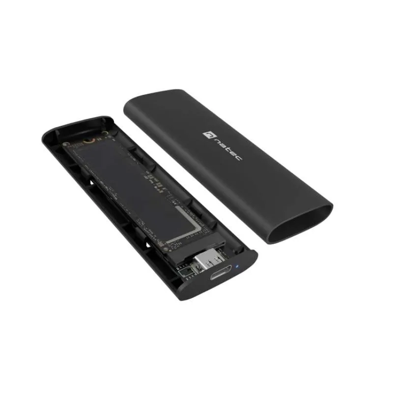 Externý box pre SSD Natec RHINO M.2 NVME LITE USB-C 3.1 GEN2, hliníkové telo (NKZ-2286)