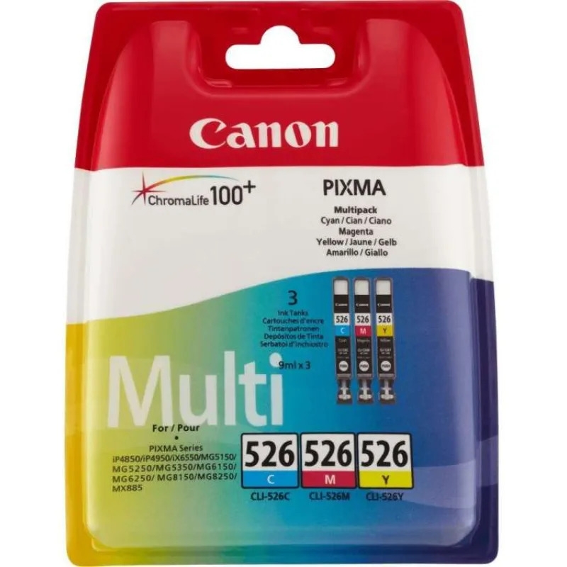 Canon multipack inkoustových náplní CLI-526-C+M+Y (4541B009)
