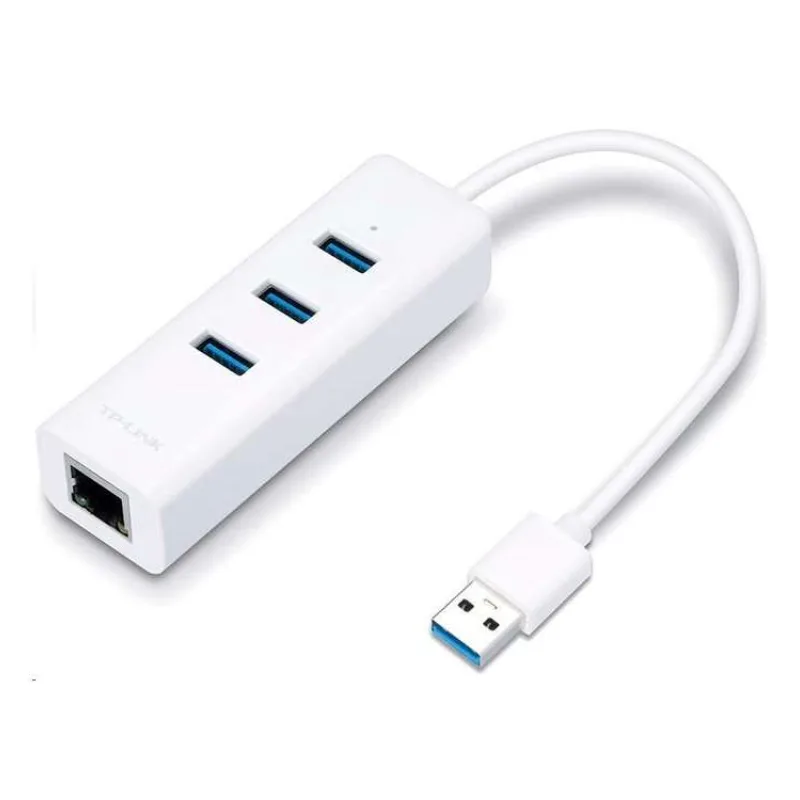 TP-Link UE330 síťový adaptér, USB3.0, 1x 10/100/1000Mbps + USB hub 3x USB 3.0 porty (UE330)
