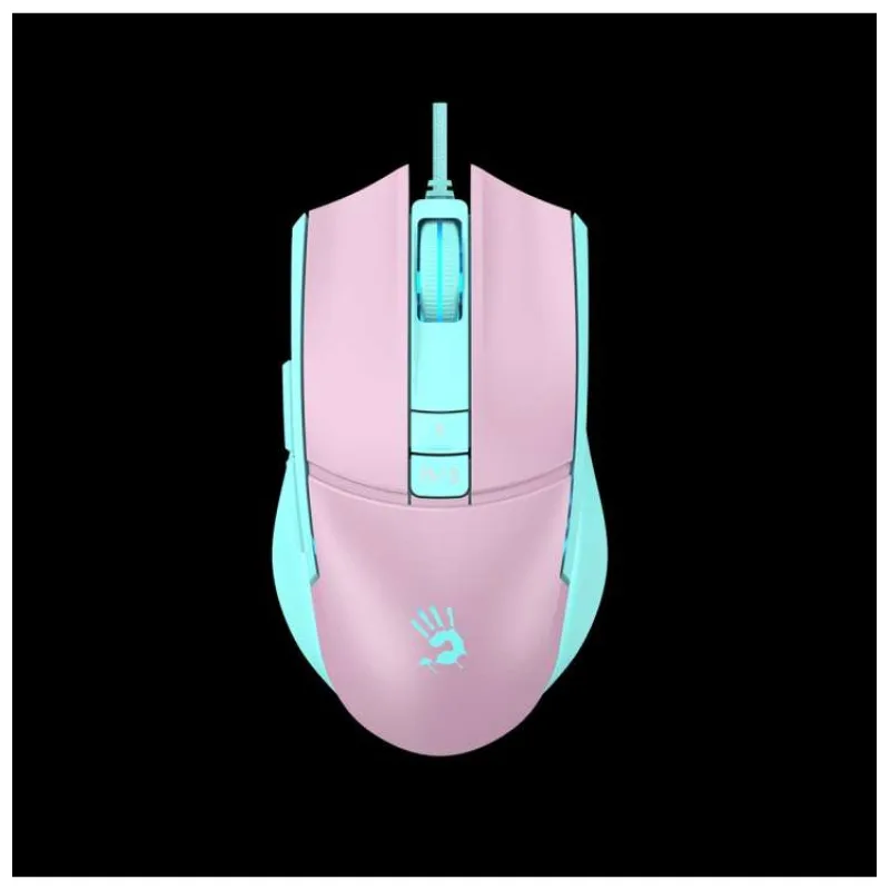 A4tech Bloody Myš L65 Max, podsvícená herní myš, 12000 DPI, USB, Růžová (L65 MAX PK)