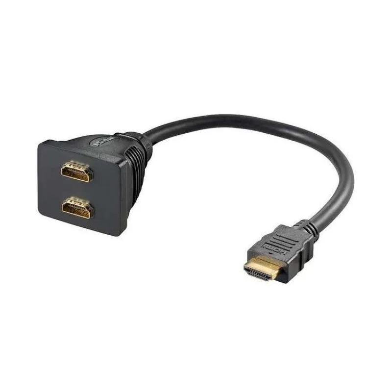 PremiumCord rozdvojka HDMI M - 2x F konektory/ 30cm/ černá (kphdma-6)