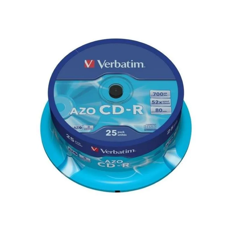VERBATIM CD-R AZO 700MB, 52x, spindle 25 ks (43352)