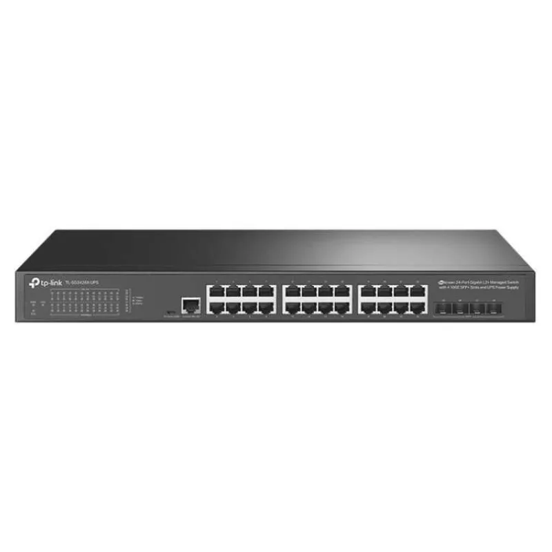 TP-Link TL-SG3428X-UPS JetStream L2 Switch 24x GElan 4x10GE SFP+ a záložním UPS napájením (TL-SG3428X-UPS)