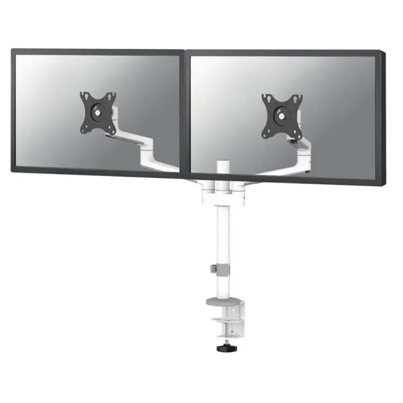 Neomounts DS60-425WH2 /Držák displeje/na stůl/17-27"/svorka+průchodka/3čepy/VESA 100X100/nosn.2x8kg/2 displeje/bílý (DS60-425WH2)