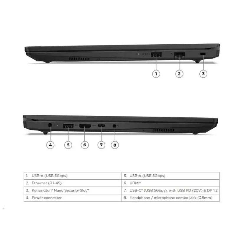 Lenovo V15 G5 IRL/ Core 5 210H/ 8GB DDR5/ 512GB SSD/ Intel Graphics/ 15,6"FHD,matný/ W11P/ černý (83GW00B9CK)