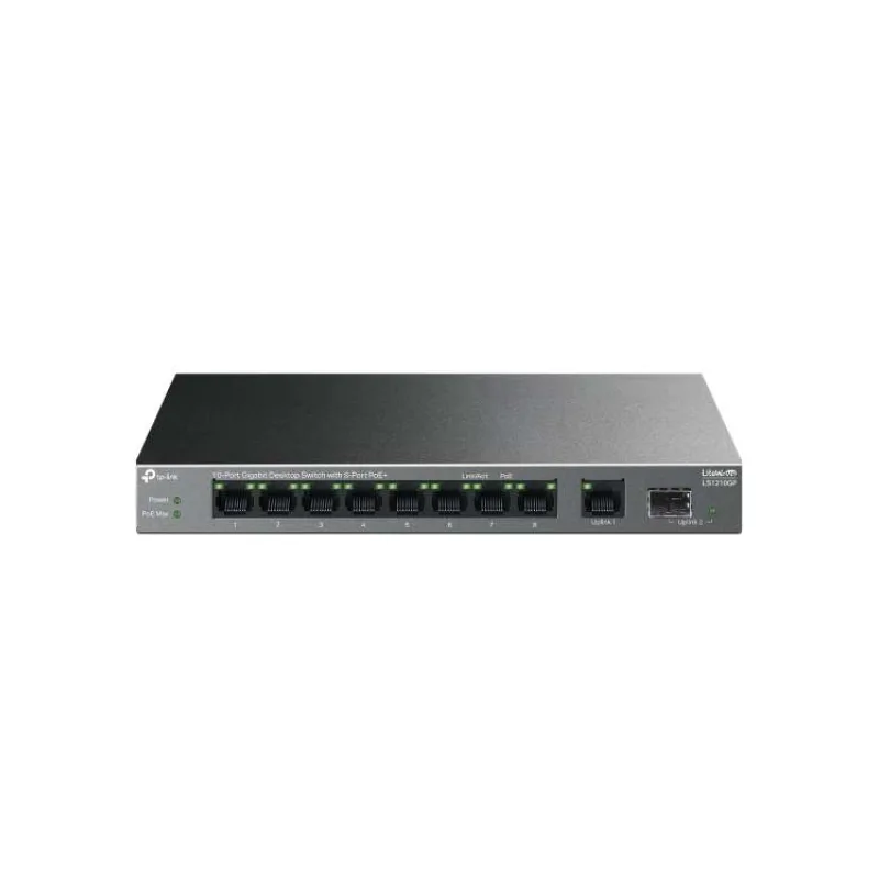 TP-Link LS1210GP Switch 1x GLAN, 8x GLAN s PoE+, 1x SFP, 61W (LS1210GP)