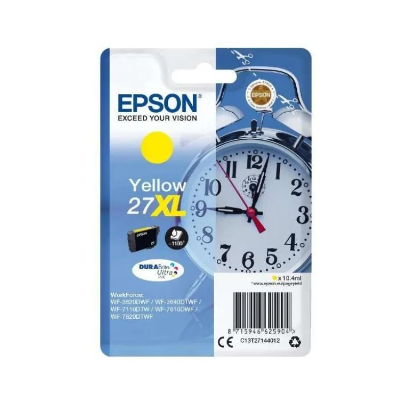 Epson inkoustová náplň/ T2714/ Singlepack 27XL DURABrite Ultra Ink/ Žlutá (C13T27144012)