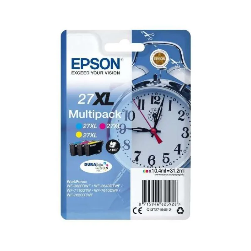 EPSON cartridge T2715 (cyan/magenta/yellow) multipack (budík) XL (C13T27154012)