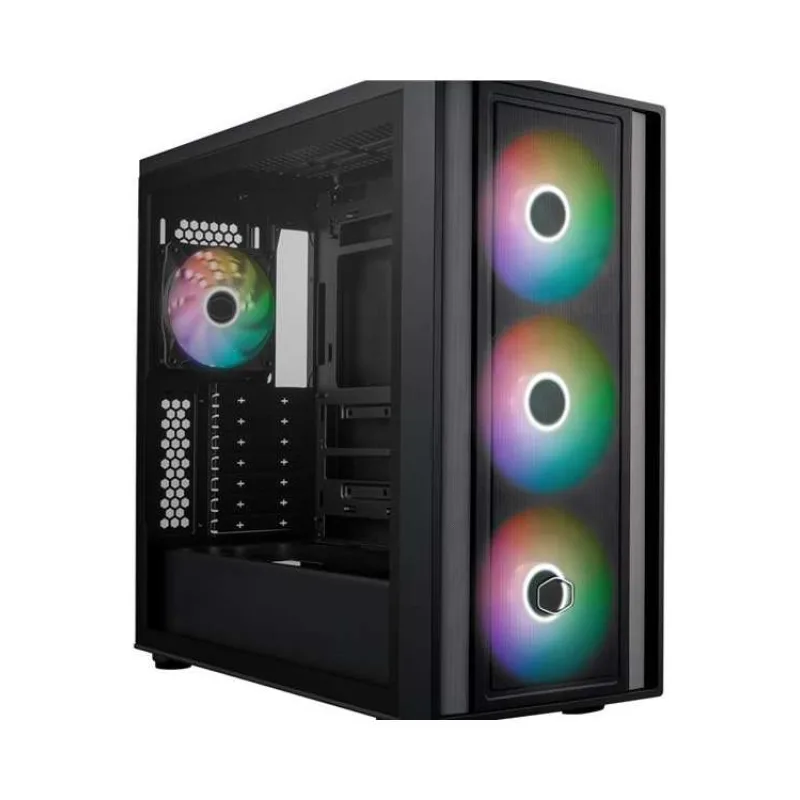 CoolerMaster case MasterBox 600, 4x ARGB Fan, ATX, čierna, bez zdroja (MB600-KGNN-S00)