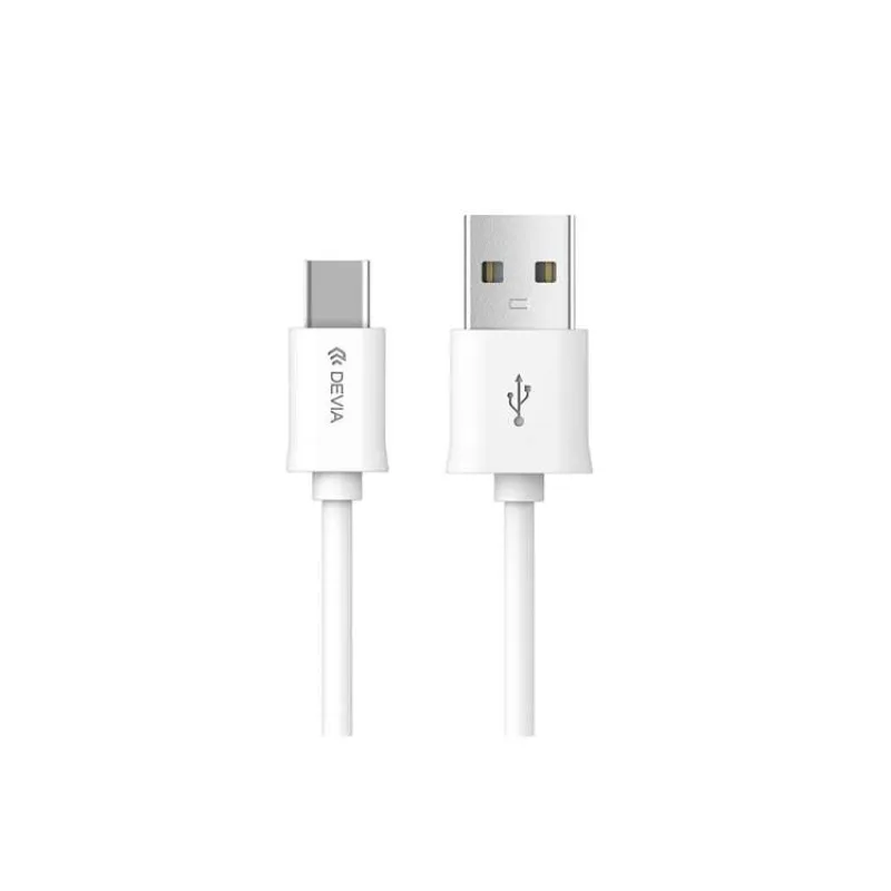 Devia kábel USB-A to USB-C Smart Series Cable 1m - White (6952897993405)