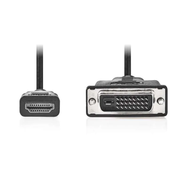 NEDIS kabel HDMI - DVI/ konektor HDMI - zástrčka DVI-D 24+1pinová/ černý/ bulk/ 2m (CCGL34800BK20)