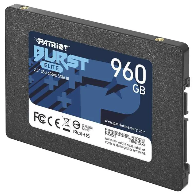PATRIOT Burst Elite/960 GB/SSD/2.5"/SATA/3R (PBE960GS25SSDR)