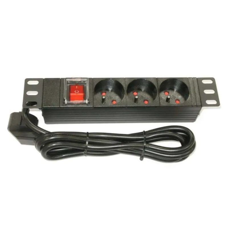 XtendLan 10'' rozvodný panel 3x 230V, ČSN, vypínač, 1,8 m (ZASUVKA3-10)