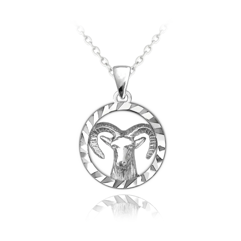 MINET Stříbrný náhrdelník Zodiac znamení KOZOROH