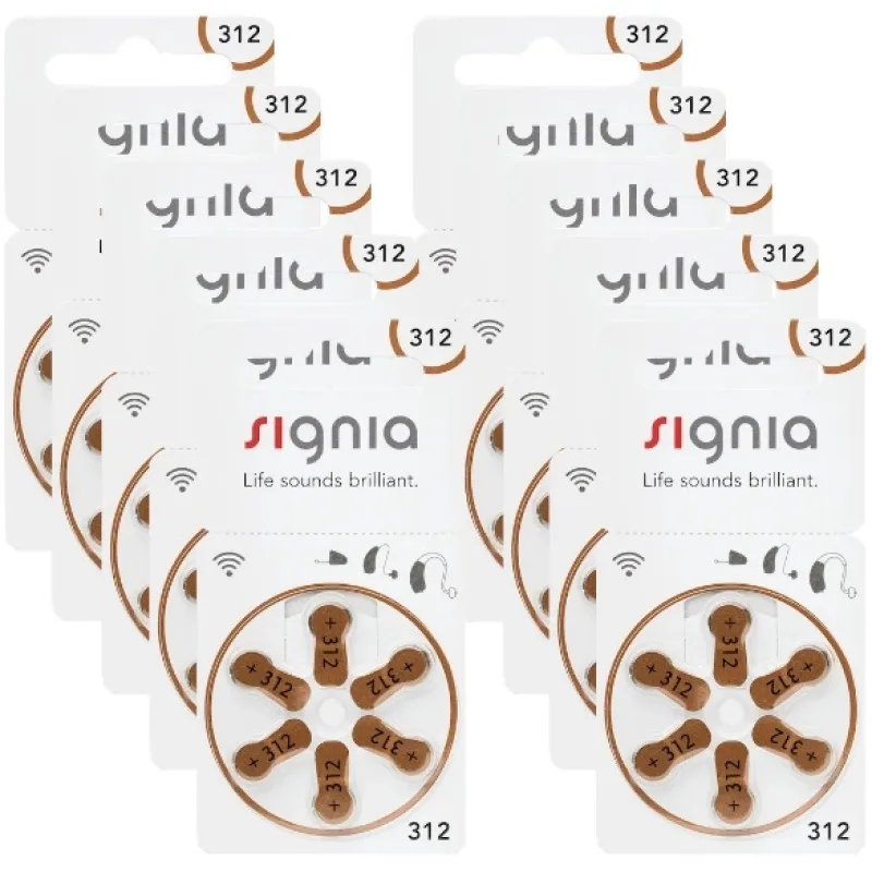 SIGNIA 312 / PR41 značkové baterie do naslouchadel. Balení 10xBL6