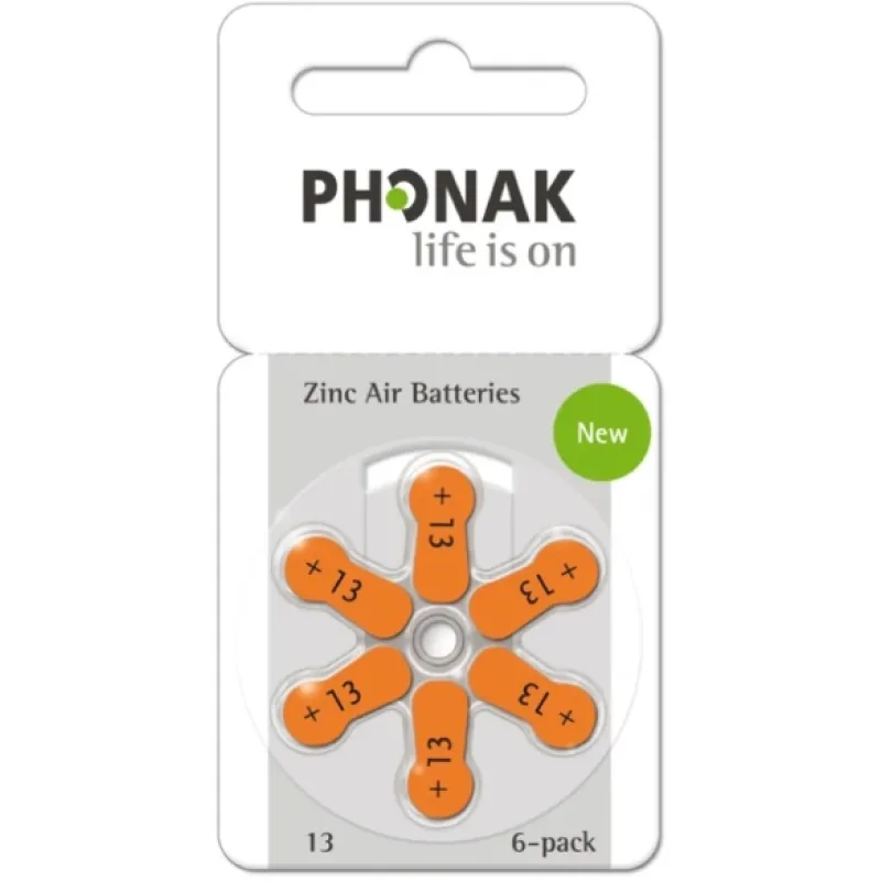PHONAK 13 / PR48 značkové baterie do naslouchadel, blistr 6ks.