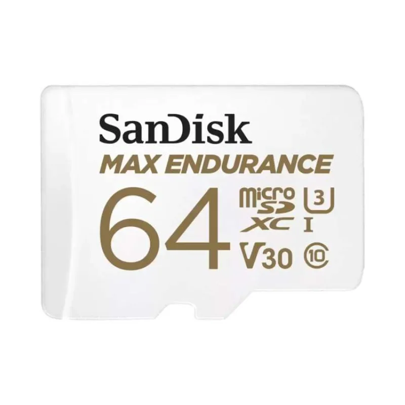 SanDisk MAX ENDURANCE microSDXC 64GB / C10, U3, V30 / 30,000 Hours / + SD Adaptér (SDSQQVR-064G-GN6IA)