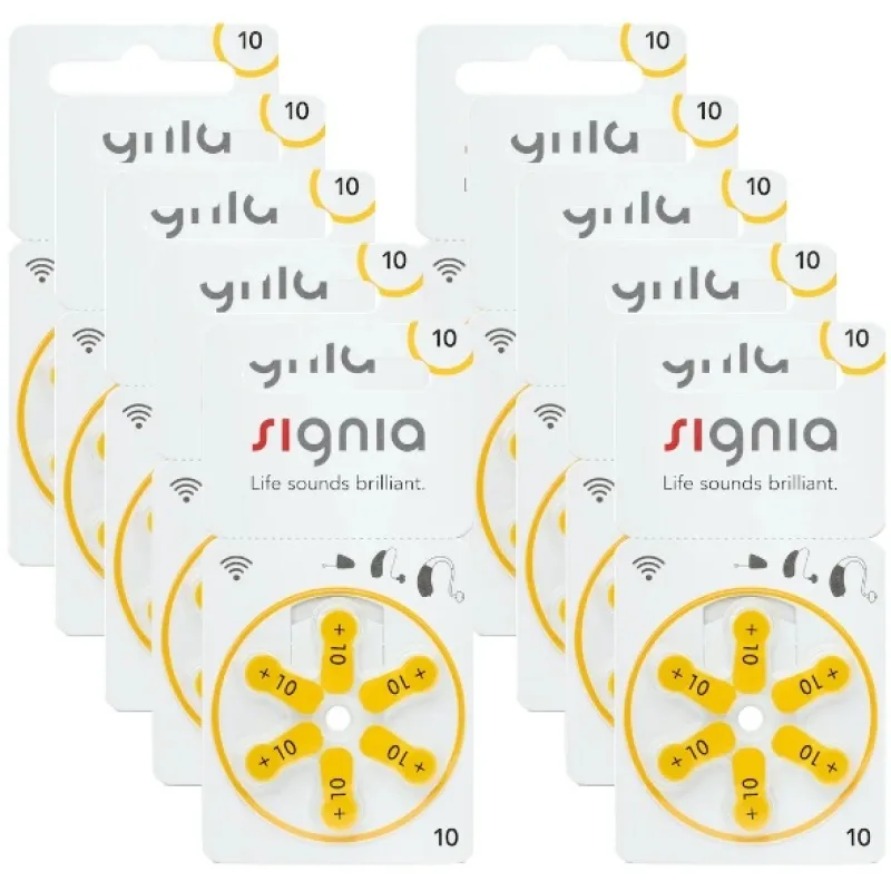 SIGNIA 10 / PR70 značkové baterie do naslouchadel. Balení 10xBL6