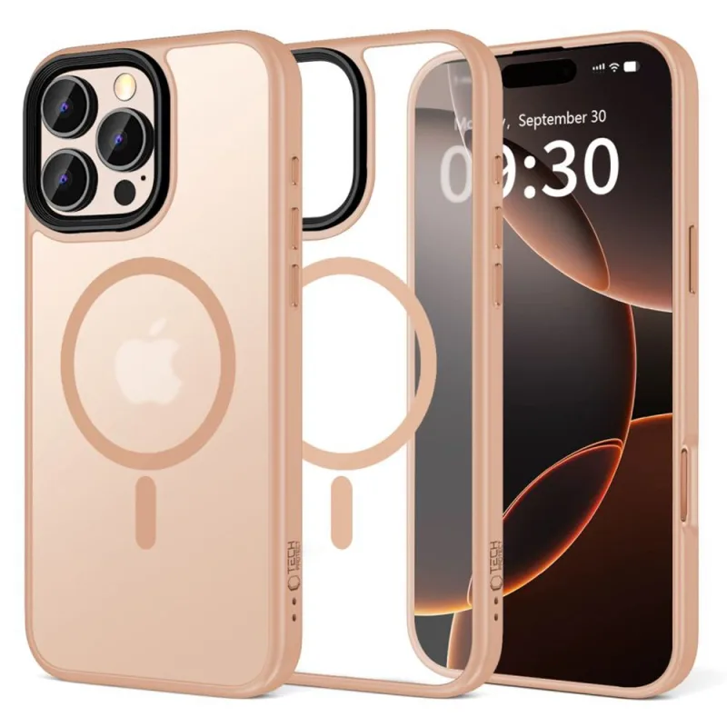 Puzdro Tech-Protect MagMat MagSafe iPhone 16 Pro – ružové