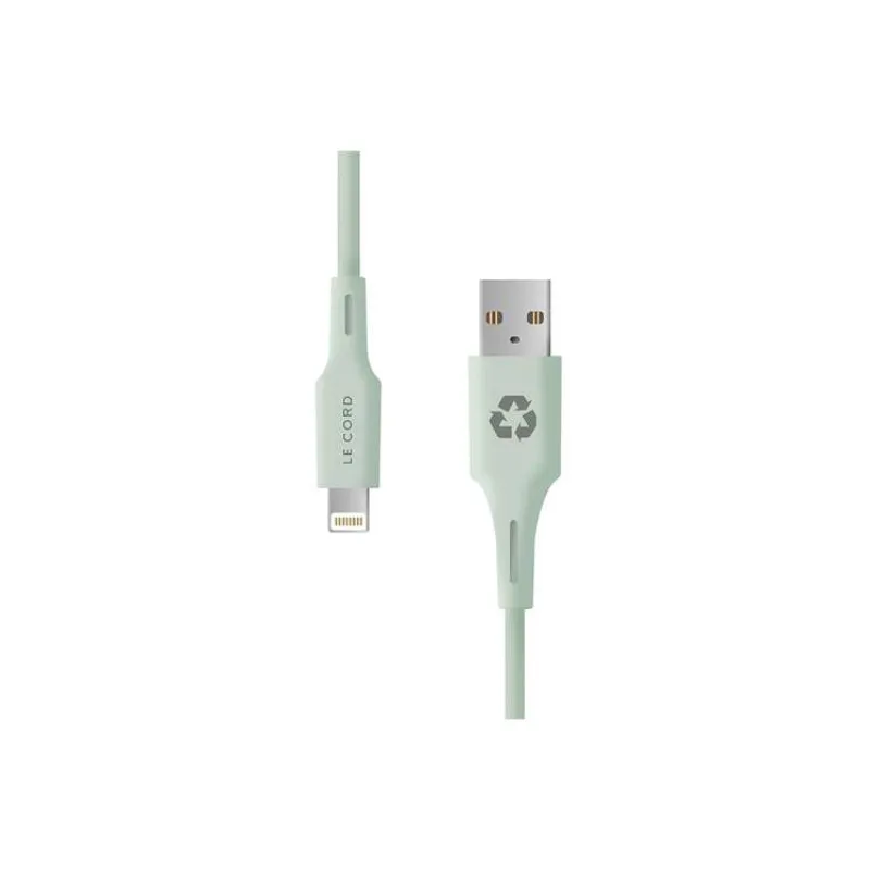 Le Cord kábel Minimalist Recycled Cable Lightning to USB 1.2m - Pale Pine (LC1450)