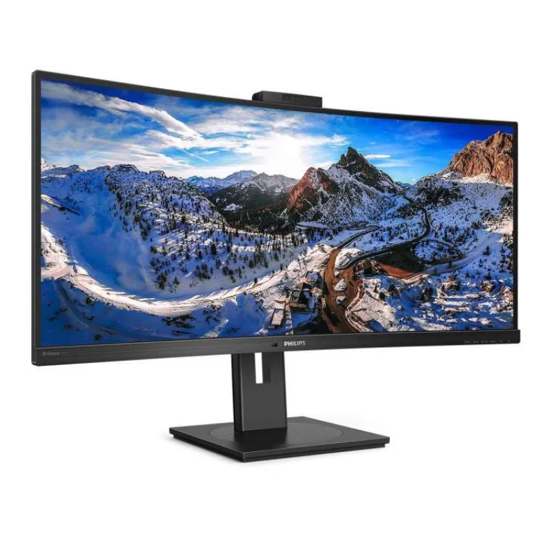 Philips LCD 346P1CRH 34" zakřivený VA/3440x1440@100Hz/4ms/500cd/HDMI/DP/4xUSB/USB-C dock/RJ45/Webcam/Repro/HAS/VESA (346P1CRH/00)