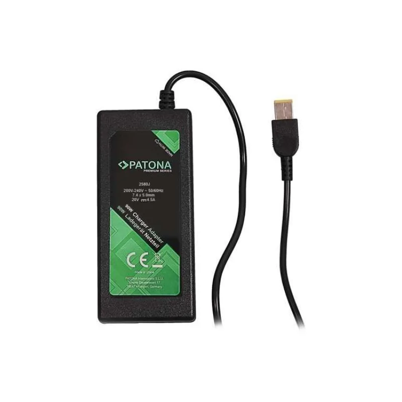 PATONA napájecí adaptér k ntb/ 20V/4,5A 90W/ Slim tip IBM/LENOVO PREMIUM/ délka kabelu 2,5 m (PT2580)
