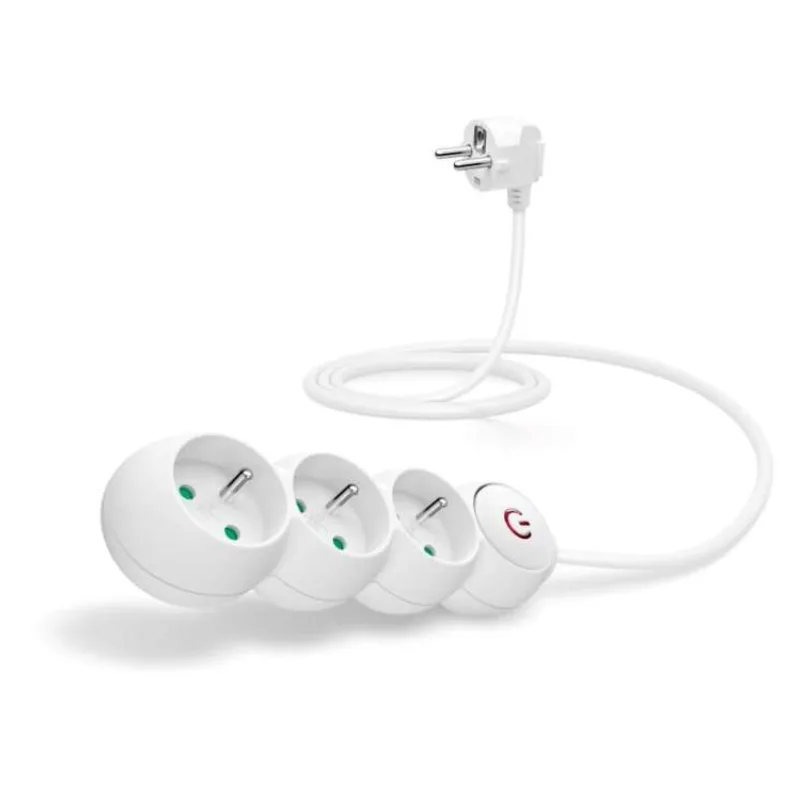 CONNECT IT prodlužovací kabel 230 V, 3 zásuvky, 1,5 m, s vypínačem (bílý) (CES-1014-WH)