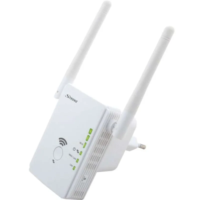 STRONG univerzální opakovač 300/ Wi-Fi standard 802.11b/g/n/ 300 Mbit/s/ 2,4GHz/ 2x LAN/ bílý (REPEATER300V2)