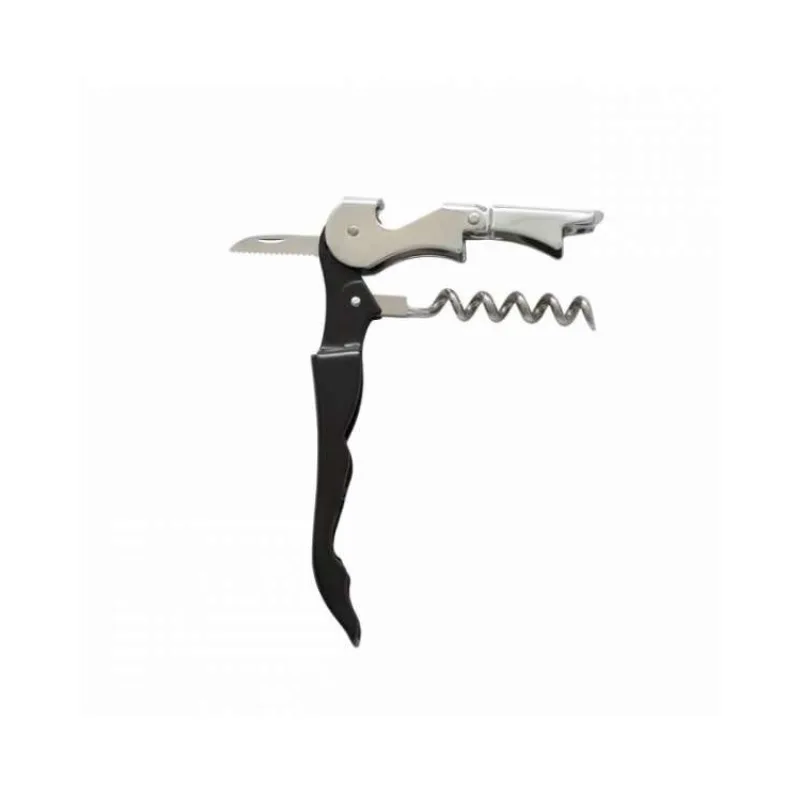 Orava WO-8 pákový otvírák na víno a pivo, dvoustupňový, praktický nožík, černá (WO-8)