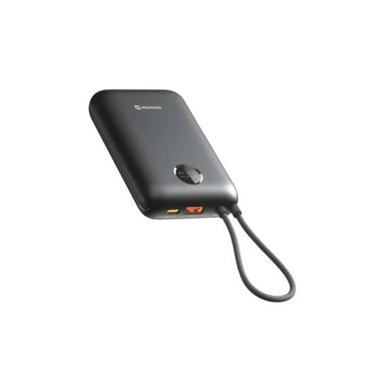 SWISSTEN POWER BANK VOLTBOX 35W 20000 mAh S INTEGROVANÝMI KABELY USB-C A LIGHTNING ČERNÁ (22013937)