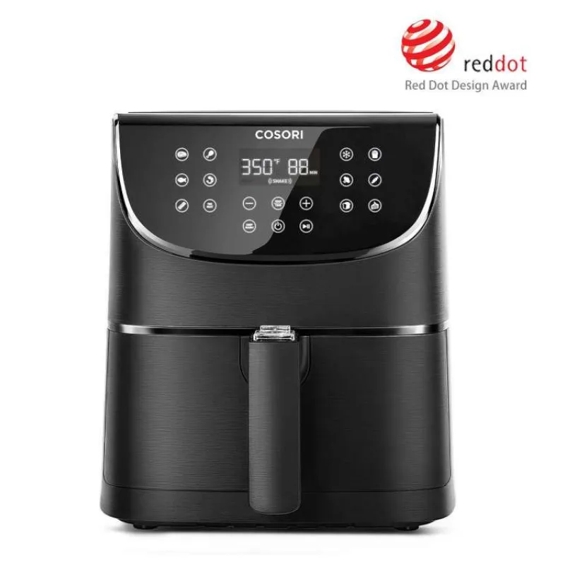 Cosori CP158-AF PREMIUM – 5.5L horkovzdušná fritéza + 5x špíz a gril. rošt, black (CP158-AF-RXB)