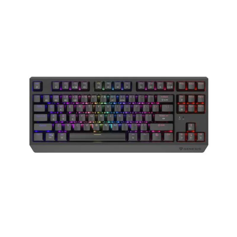 GENESIS herní klávesnice THOR 230/TKL/RGB/Outemu Panda/Bezdrátová USB + Bluetooth/US layout/Černá (NKG-2107)