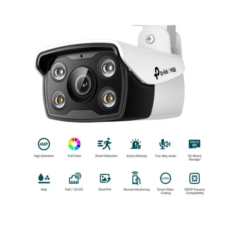 TP-Link VIGI C340(6mm) VIGI 4MPx venkovní bullet síťová kamera s plnobarevným nočním viděním (VIGI C340(6mm))