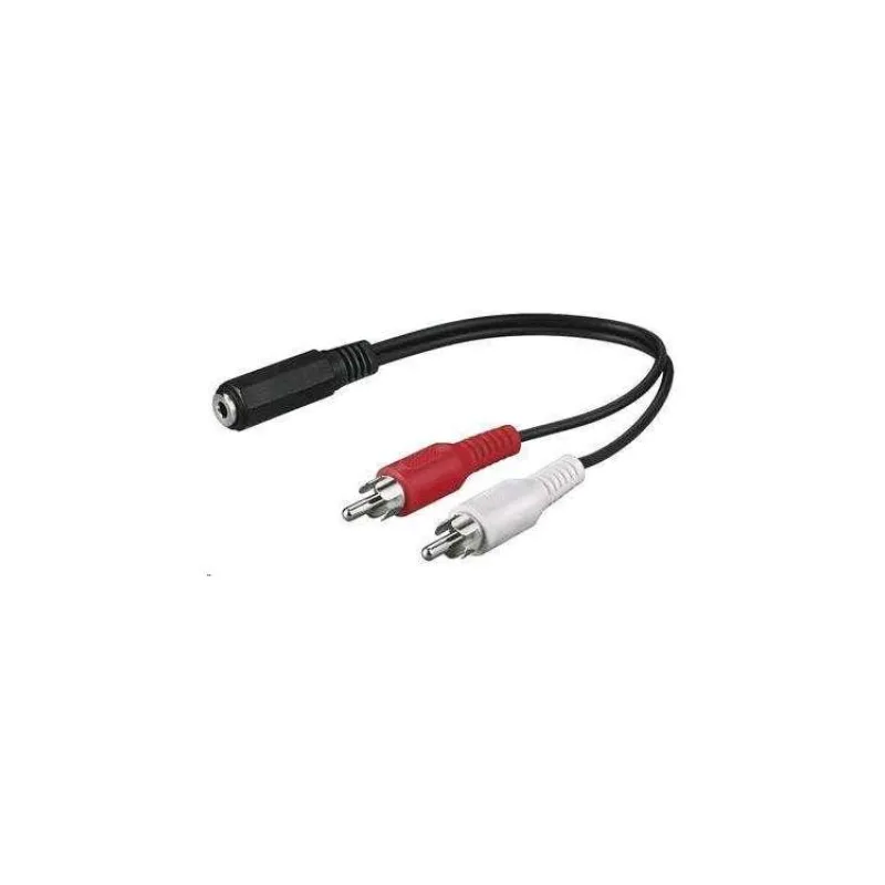 PREMIUMCORD Audio kábel 3,5 mm Jack - 2x Cinch 1,5 m (F/M, stereo) (kjackcinb2)