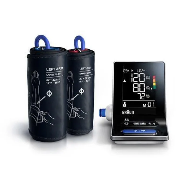 Braun ExactFit 3 pažní tlakoměr, velký a přehledný displej, dvě manžety…