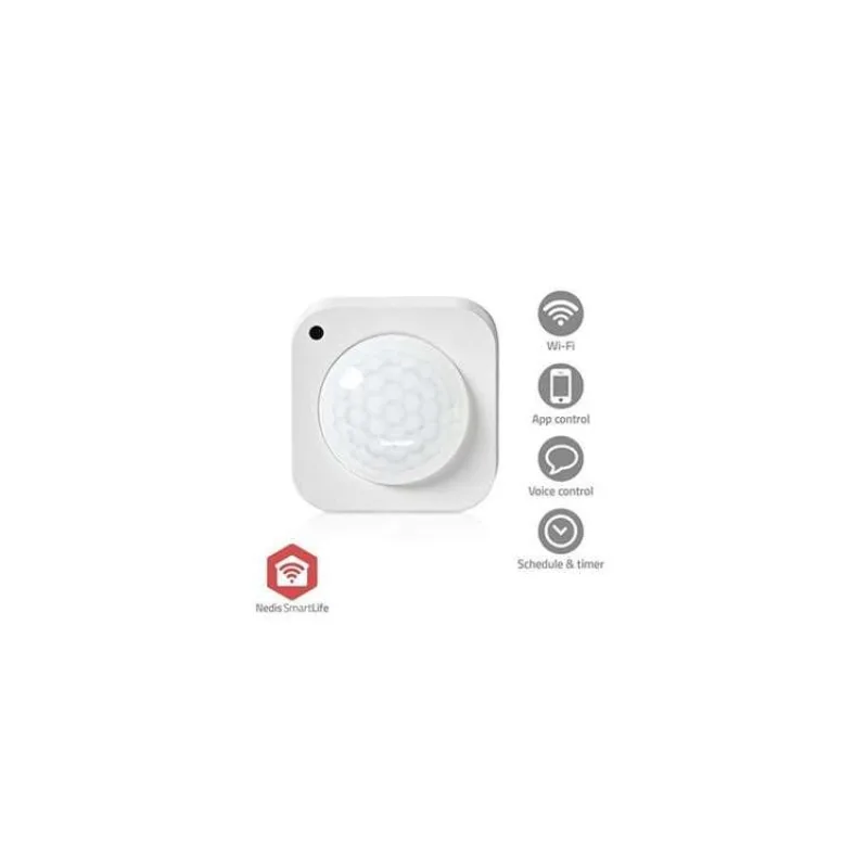 NEDIS chytrý detektor pohybu/ Zigbee 3.0/ napájení z baterie/ životnost baterie 24m/ úhel 100 °/ rozsah 7 m/ bílý (ZBSM20WT)