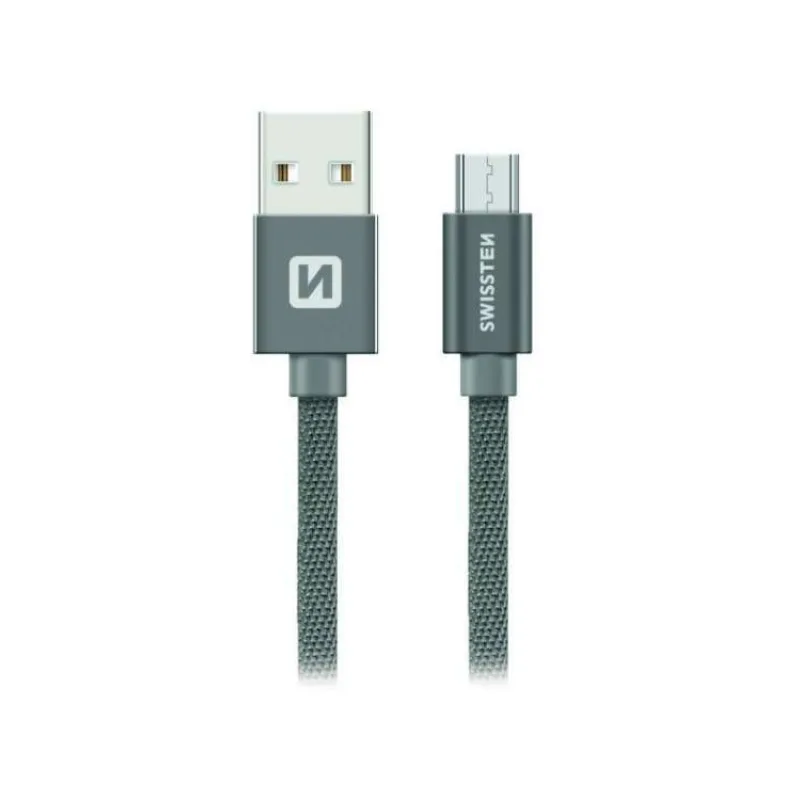 Swissten Data Cable Textile USB / Micro USB 1.2 m, grey (71522202)