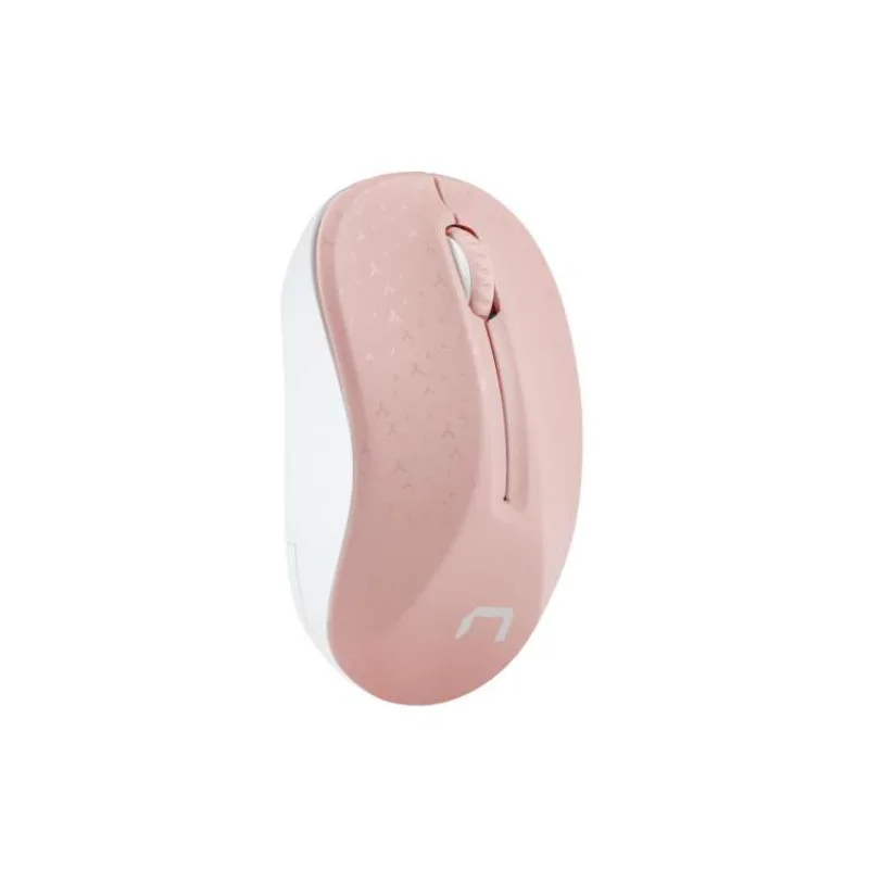 Natec optická myš TOUCAN/1600 DPI/Cestovní/Optická/Bezdrátová USB/Bílá-růžová (NMY-1652)